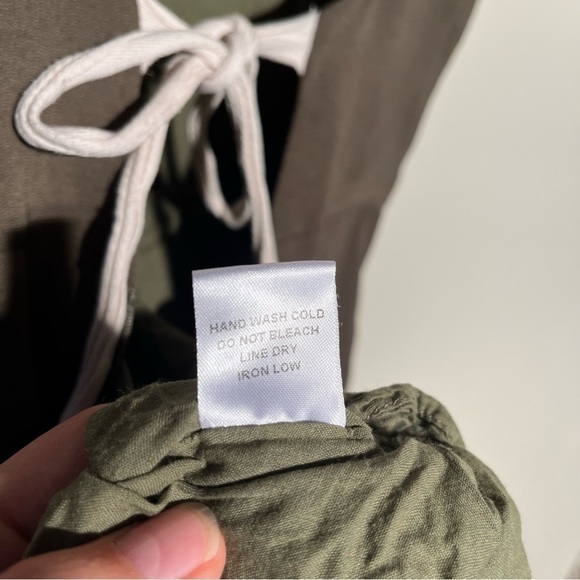 Essue Olive Green Tie Back Dress - Picture 6 of 11